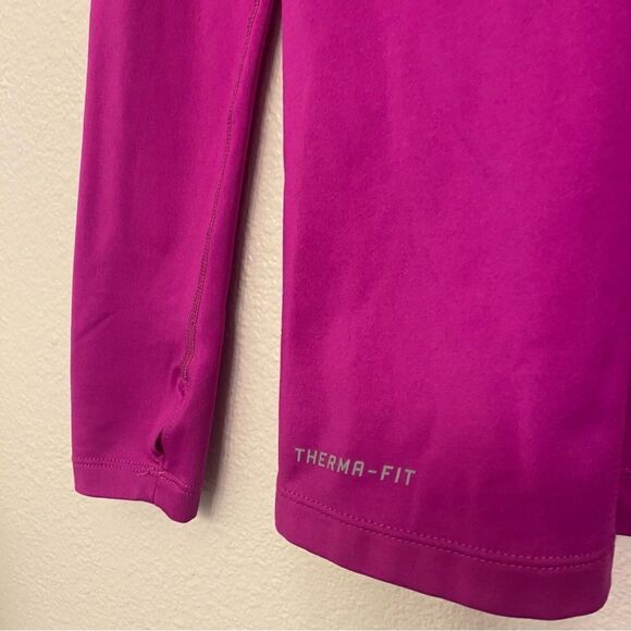 Nike Pro Combat Dri-Fit fitted long sleeve fleece lined quarter zip pullover M - Picture 3 of 9